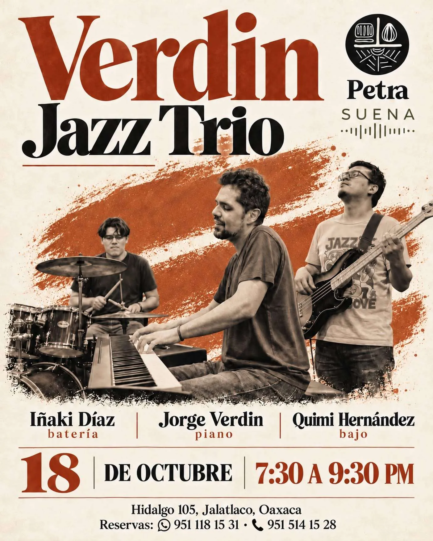 Flyer del evento: Verdin Jazz Trío